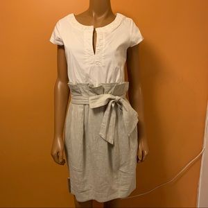 BCBG linen skirted dress